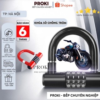 Khóa số PROKI - Ổ khóa chữ U mini 4 mã số làm từ thép chống gỉ bảo đảm an toàn cho tài sản