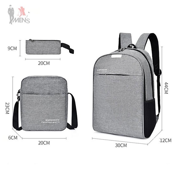Balô nam ️Set 3 món️ Balô nam - túi đeo chéo - ví đựng chất vải polyester cao cấp
