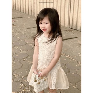 A455- váy ren họa tiết cẩm tú cầu