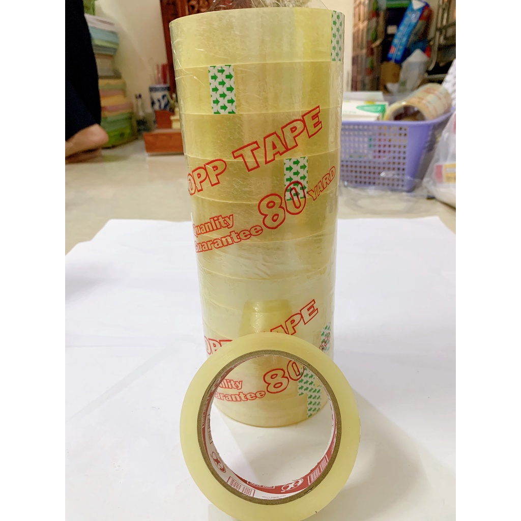 Combo 5 cuộn băng keo trong vòng lớn 2.5F-80 yards