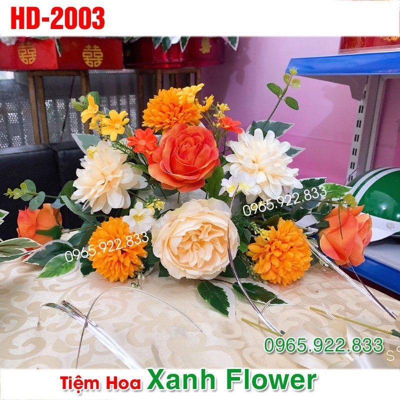 Hoa Lụa Trang Trí Đuôi Xe Cưới Phiên Bản Nhỏ Gọn, Chắc Chắn