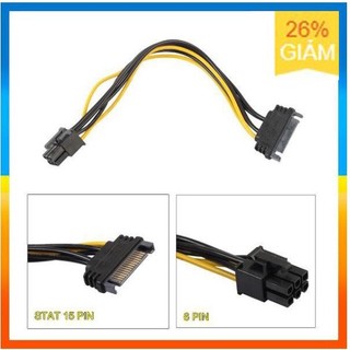 Cáp chuyển đổi nguồn SATA sang  6 Pin mới