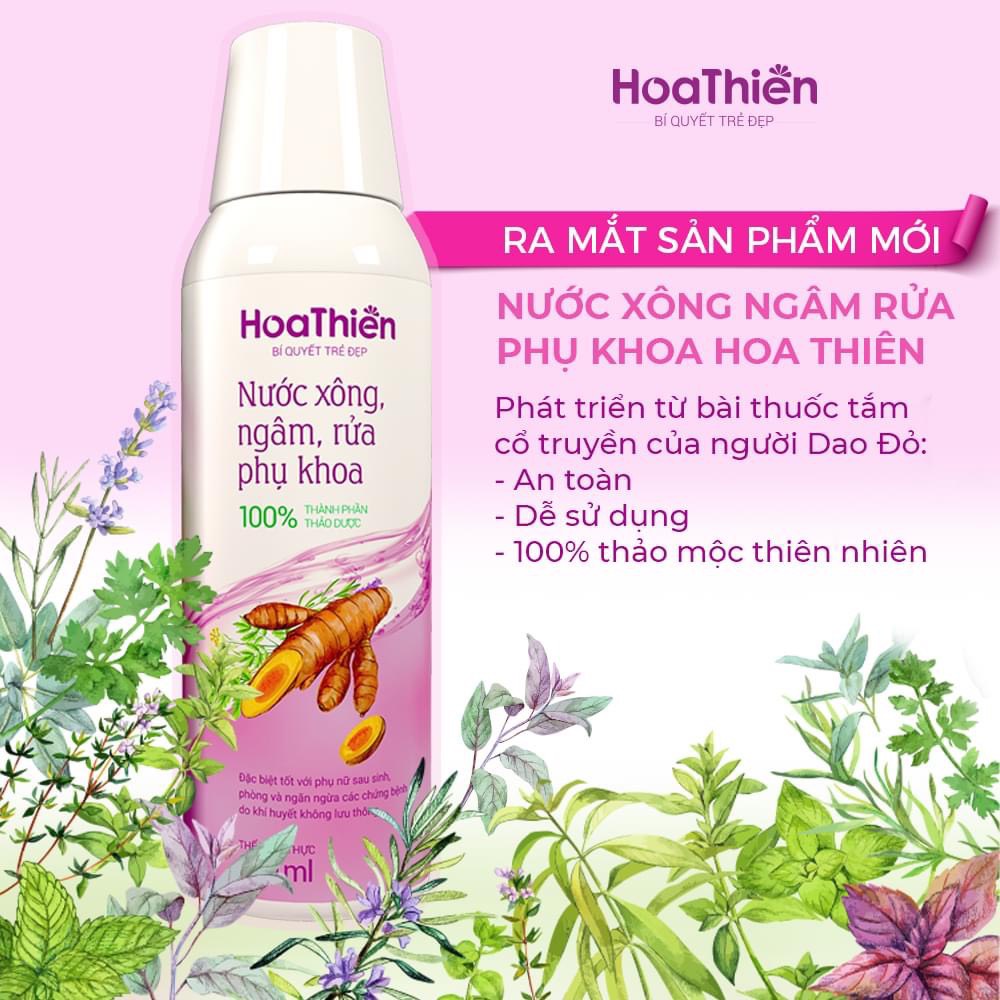 Nước xông, ngâm, rửa phụ khoa Hoa Thiên SẮC NGỌC KHANG (chai 250ml) Bí quyết chăm sóc sức khỏe vùng kín cho chị em.