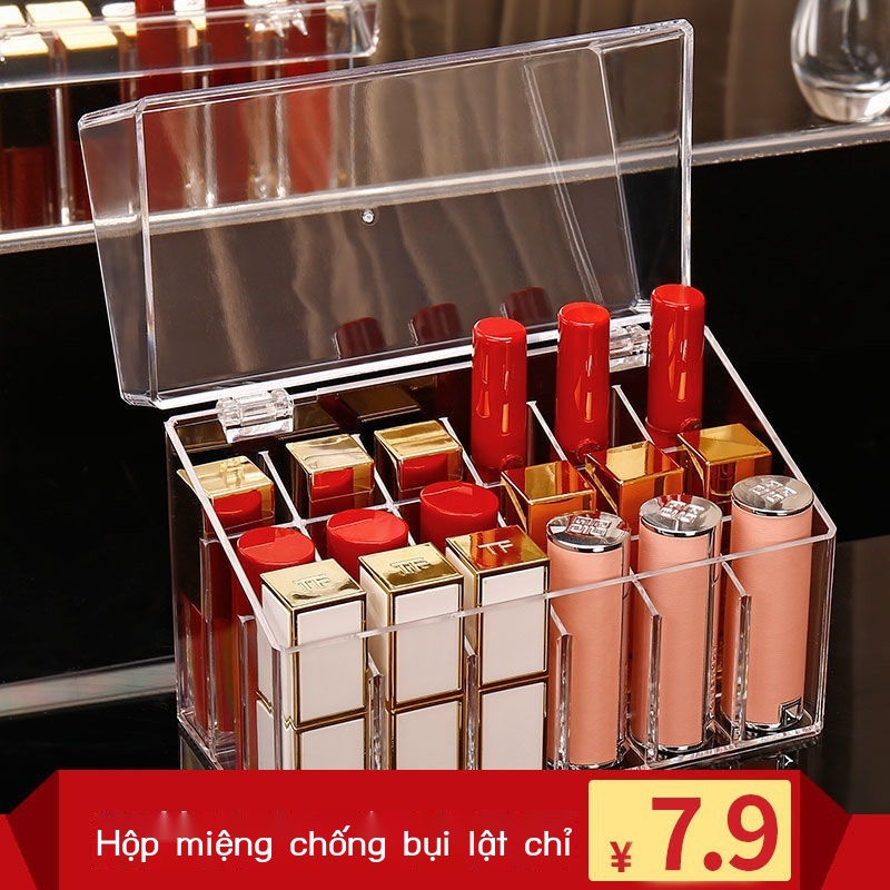 ✨Hộp Đựng Son Môi Bằng Acrylic Trong Suốt Chống Bụi Có Nắp Đậy Đa Năng