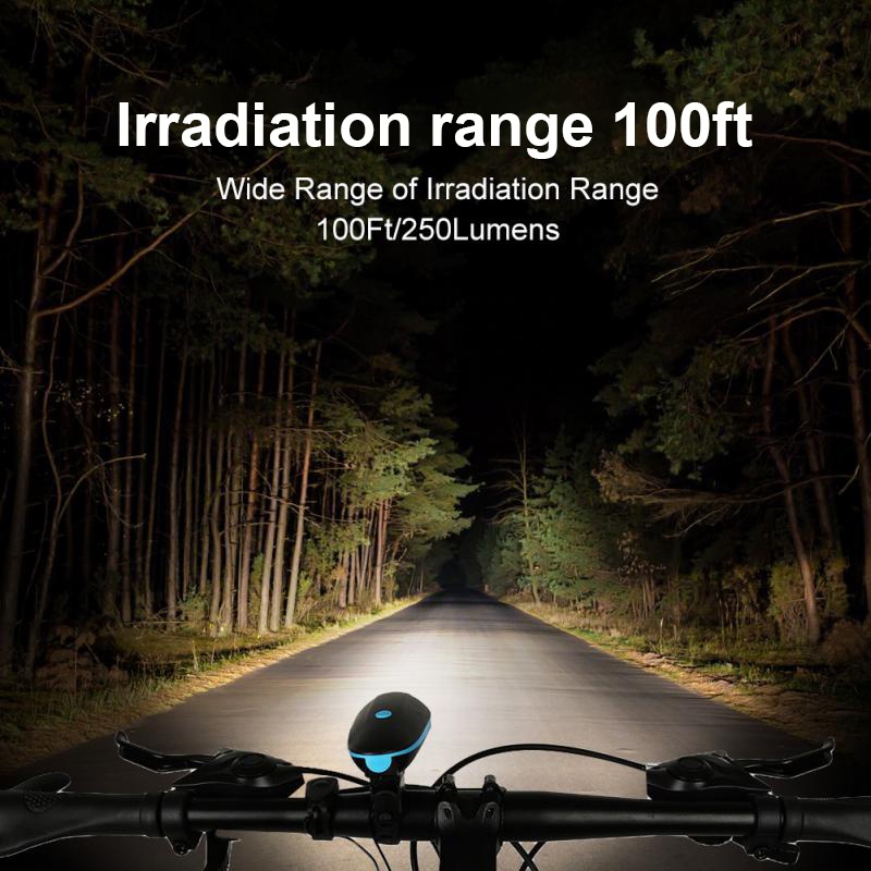 Đèn lắp xe đặp, Đèn xe đạp thể thao,Đèn xe đạp siêu sáng có còi sạc usb chống nước, đèn led xe đạp thể thao nhiều màu.