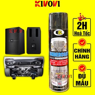 Sơn Sần Thùng Loa Bosny CHÍNH HÃNG - Chai Sơn Xịt Phủ Gầm Ô tô - Sơn Nhám Đen Chống Ồn Cho Loa Kivovi