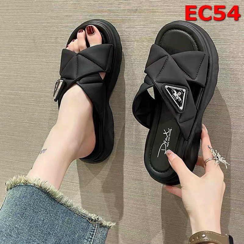 Dép nữ quai chéo đế bằng êm chân, dép bánh mì thời trang nữ hot trend