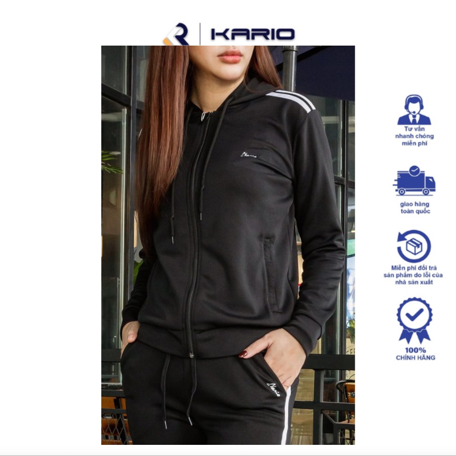 Áo khoác thể thao KARRIO có khóa vải mềm, mịn VH20-02,3