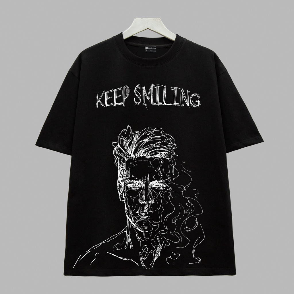 Áo thun Local Brand KEEP SMILING MẪU NAM- shop Hogotoclub - nam nữ unisez 100% cotton from rộng oversize