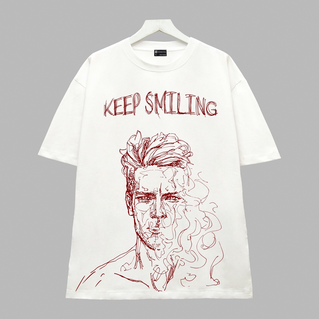 Áo thun Local Brand KEEP SMILING MẪU NAM- shop Hogotoclub - nam nữ unisez 100% cotton from rộng oversize