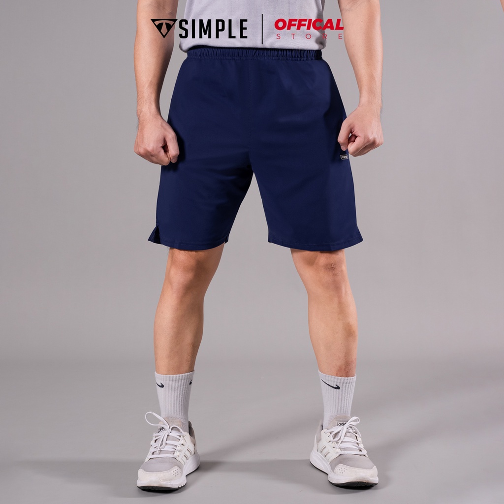 Quần thể thao nam TSIMPLE vải thun lạnh short tập gym ngắn ống rộng co giãn cao cấp big size Q000510