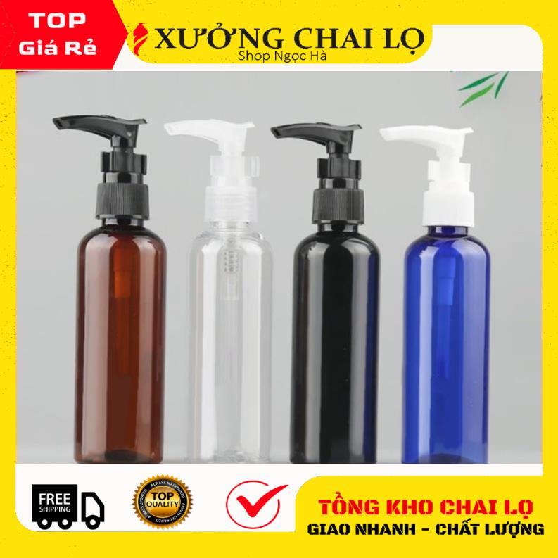 Chai Lọ Xịt Vòi Nhấn ❤ TOP BÁN CHẠY ❤ Chai Lọ nhựa pet vòi nhấn sữa tắm 50ml,100ml chiết mỹ phẩm .