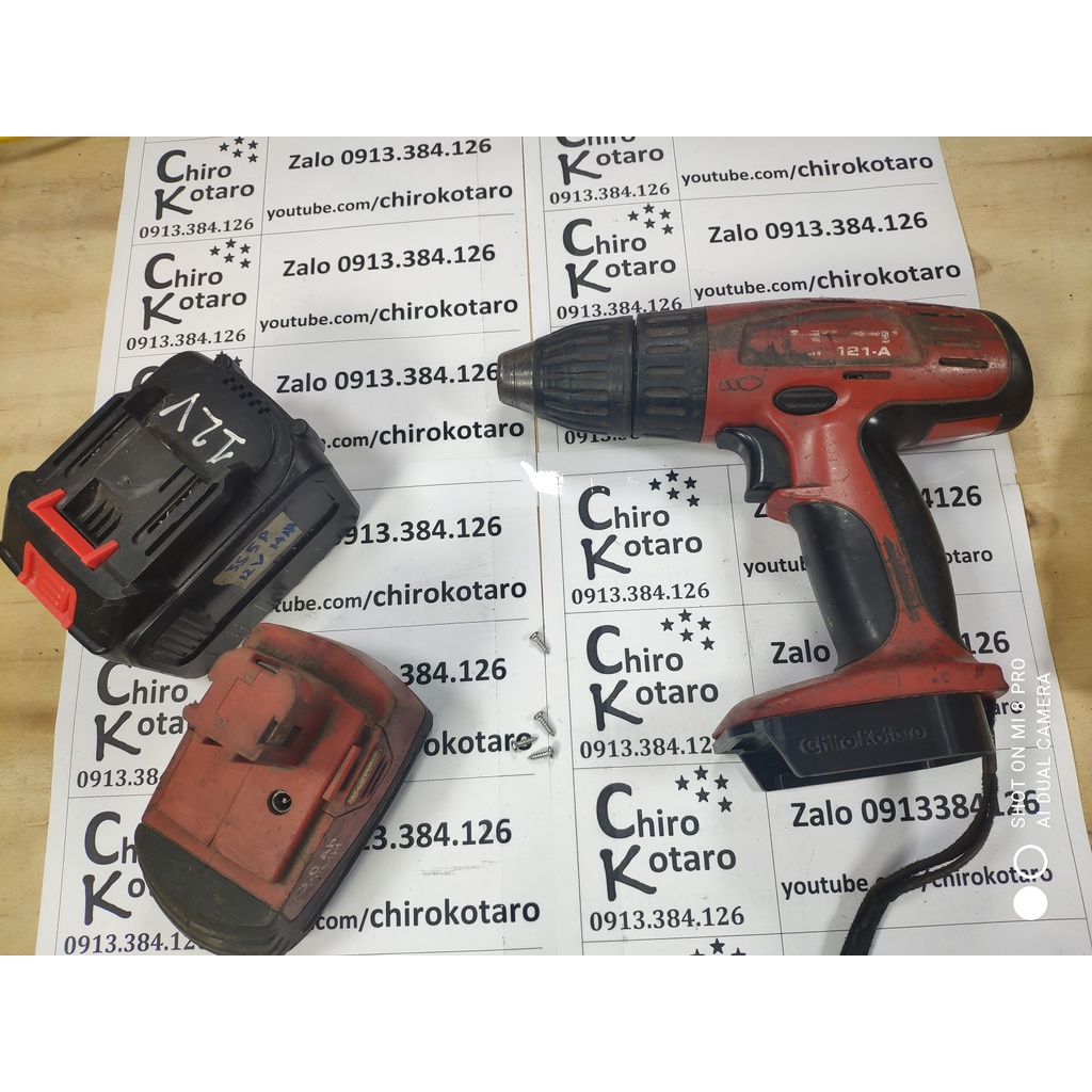Đế chuyển máy Hilti 12V NiMH pin đút đút sang dùng hộp pin Makita LXT đóng 12V hoặc 14V