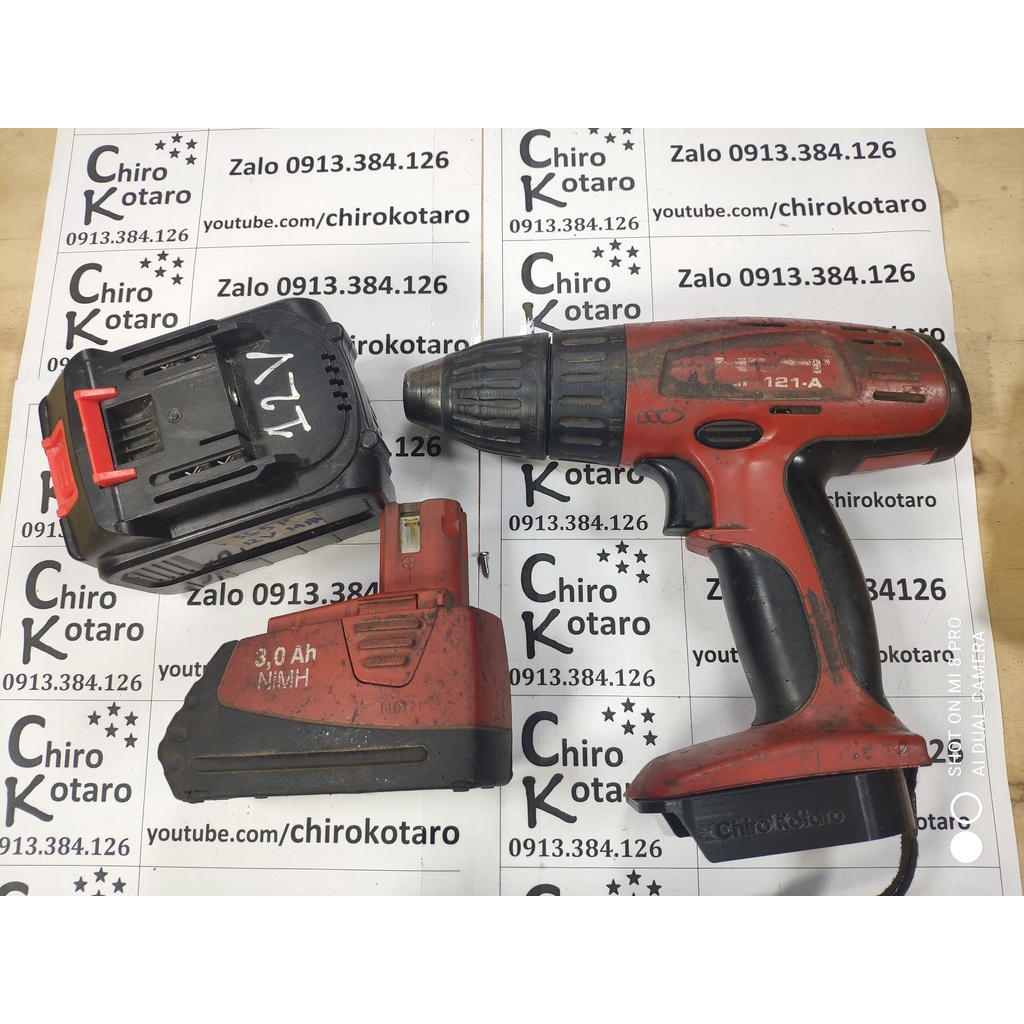 Đế chuyển máy Hilti 12V NiMH pin đút đút sang dùng hộp pin Makita LXT đóng 12V hoặc 14V