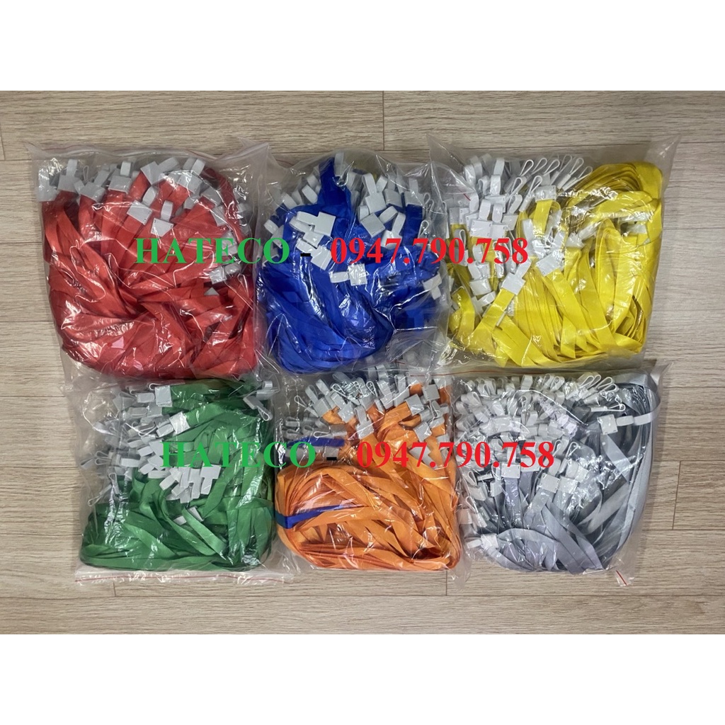 Dây lụa đeo thẻ nhân viên móc nhựa bản rộng1.5cm  - HÀNG CAO CẤP