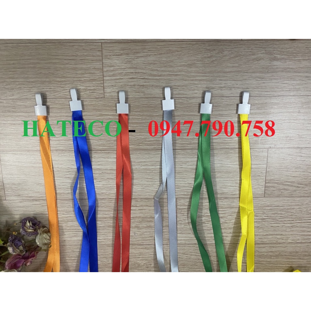Dây lụa đeo thẻ nhân viên móc nhựa bản rộng1.5cm  - HÀNG CAO CẤP