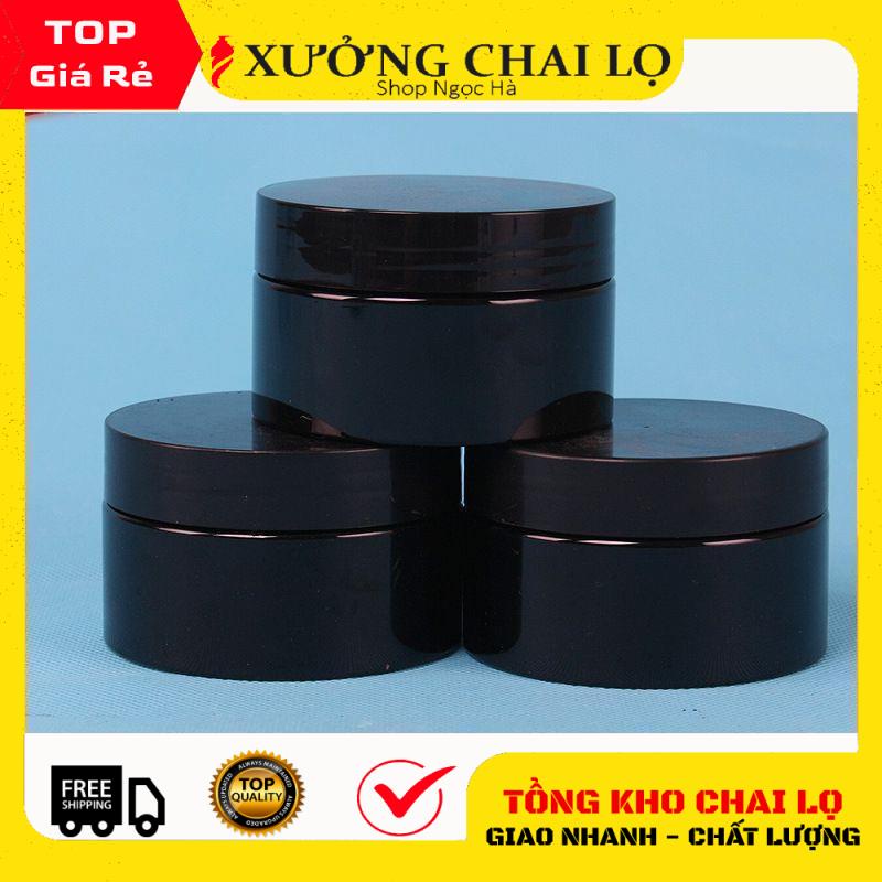 Hủ Hộp Đựng Kem ❤ TOP BÁN CHẠY ❤ Hũ Hộp nhựa pet Đen 100g 200g đựng mỹ phẩm, thực phẩm, đồ khô, ngũ cốc