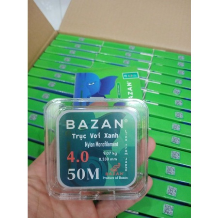 Bazan - Dây Cước Trục Câu Đài Nylon Chất Lượng Cao Bazan VOI XANH (50m)
