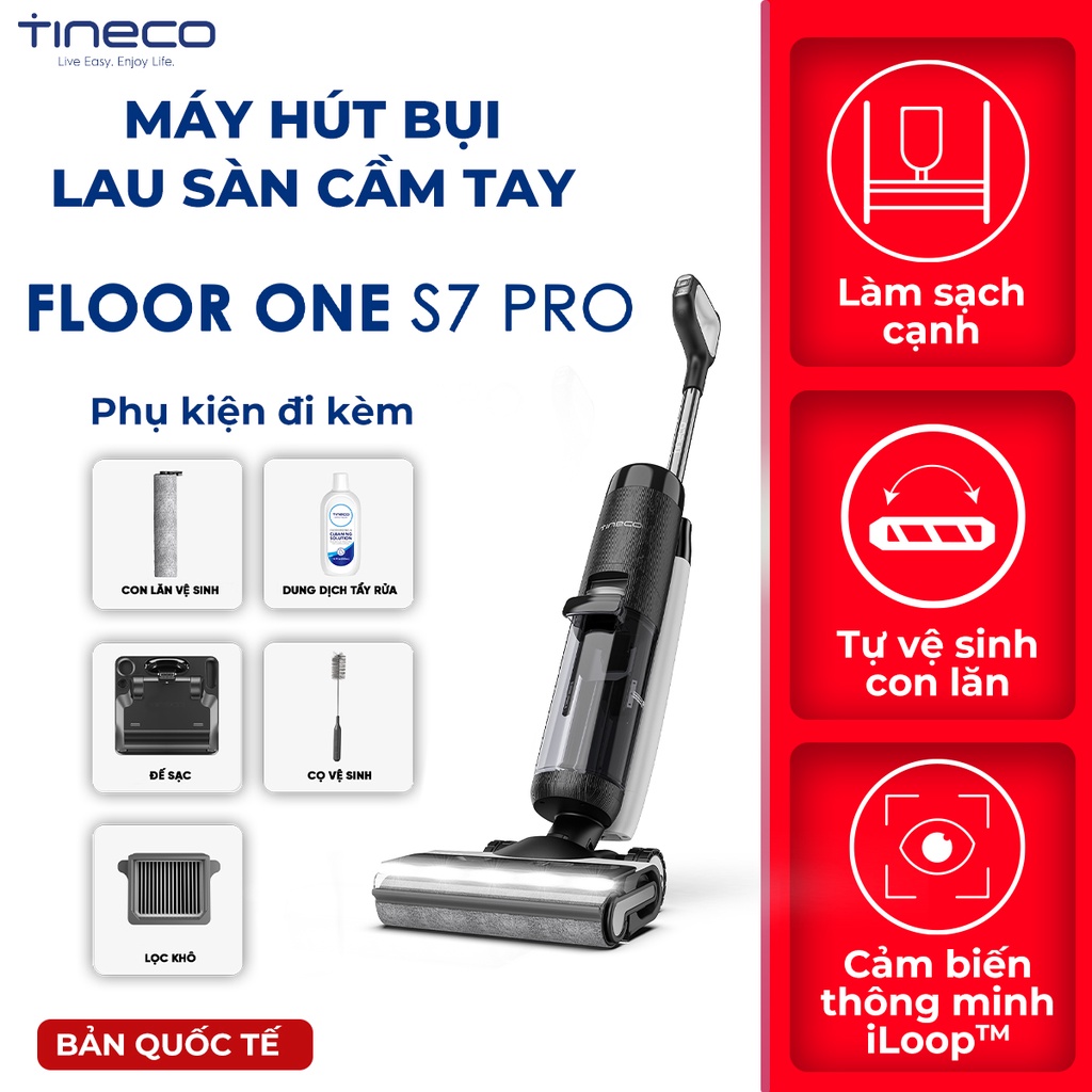 Máy Hút Bụi Lau Sàn Tineco FLOOR ONE S7 Pro_Bản Quốc Tế_BH 24 Tháng_Hàng chính hãng