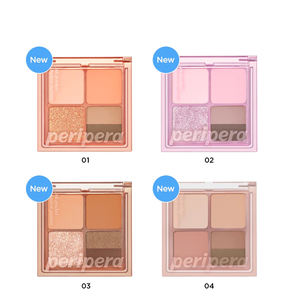 [NEW] Bảng Phấn Mắt Nhũ Peripera Ink Pocket Shadow Palette (6.4G)