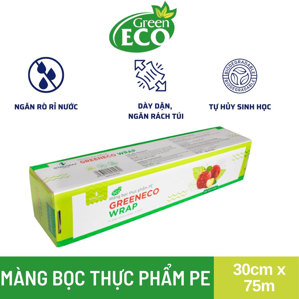 Màng bọc thực phẩm PE Green Eco 30cm x 75m