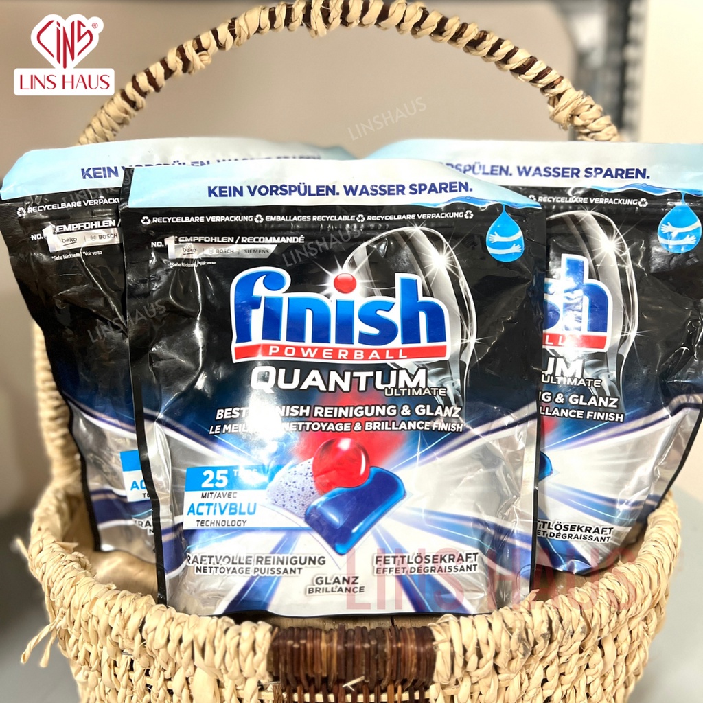 Viên rửa chén Finish Quantum Ultimate 25 viên