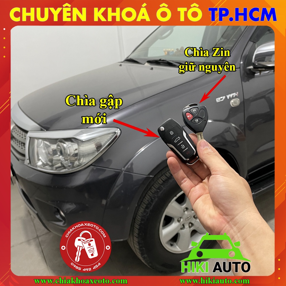 Chìa khoá remote gập Toyota Fortuner 2006-2015, Chìa khoá gập tiện lợi và sang trọng mẫu mã đa dạng nhiều lựa chọn
