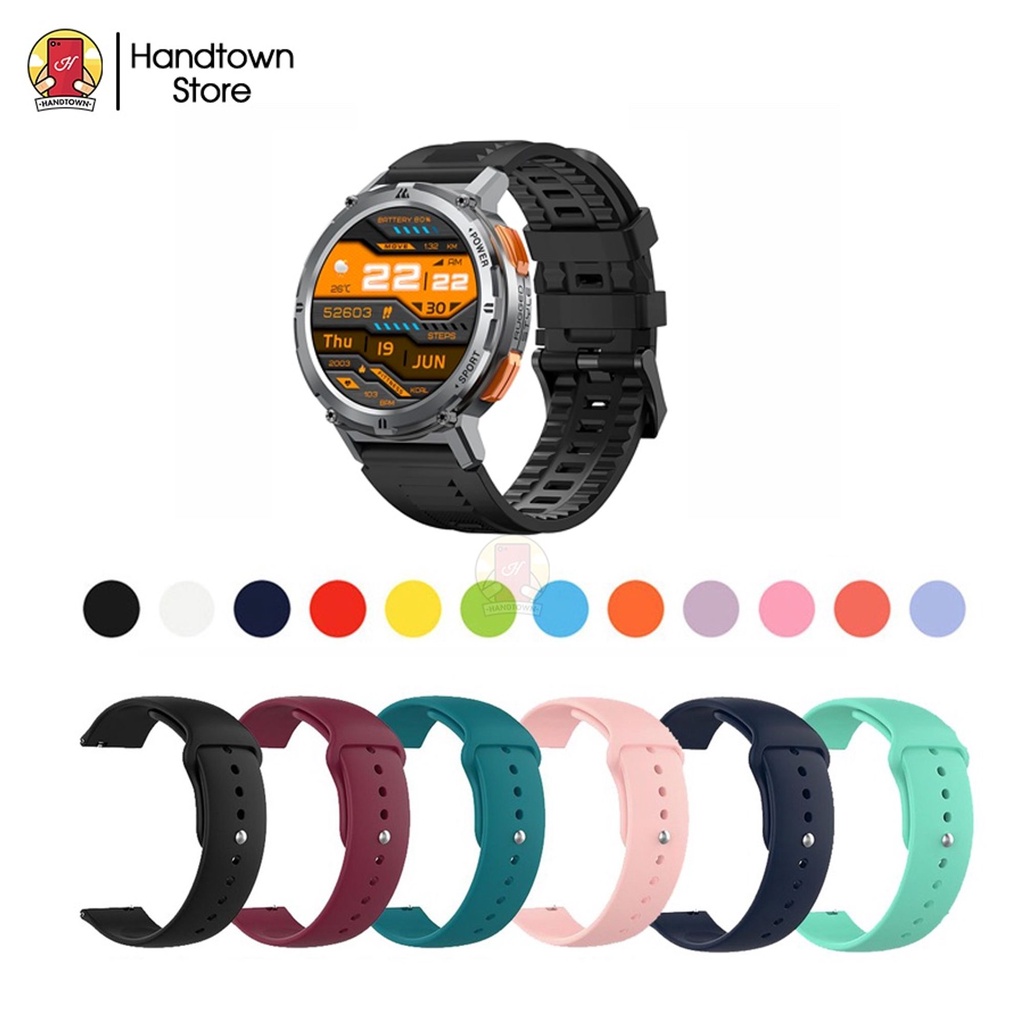 Dây Đeo Silicon Thay Thế Đồng Hồ Kospet Tank T2 Silicone Dẻo Chốt Tháo Nhanh Handtown