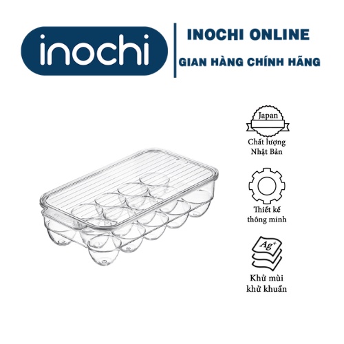 Khay đựng trứng kèm nắp đậy Yoko 12 quả, 14 quả tiêu chuẩn Nhật an toàn sức khoẻ