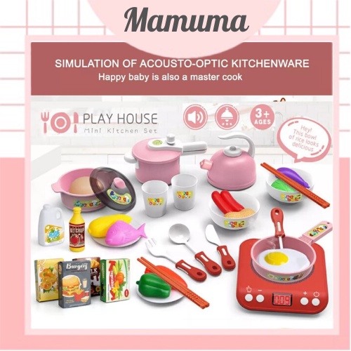 Bộ đồ chơi nhà bếp nấu ăn Play House Mini Kittchen Set 36 chi tiết cho bé nhựa cao cấp an toàn cho trẻ em từ 2 3 4 tuổi