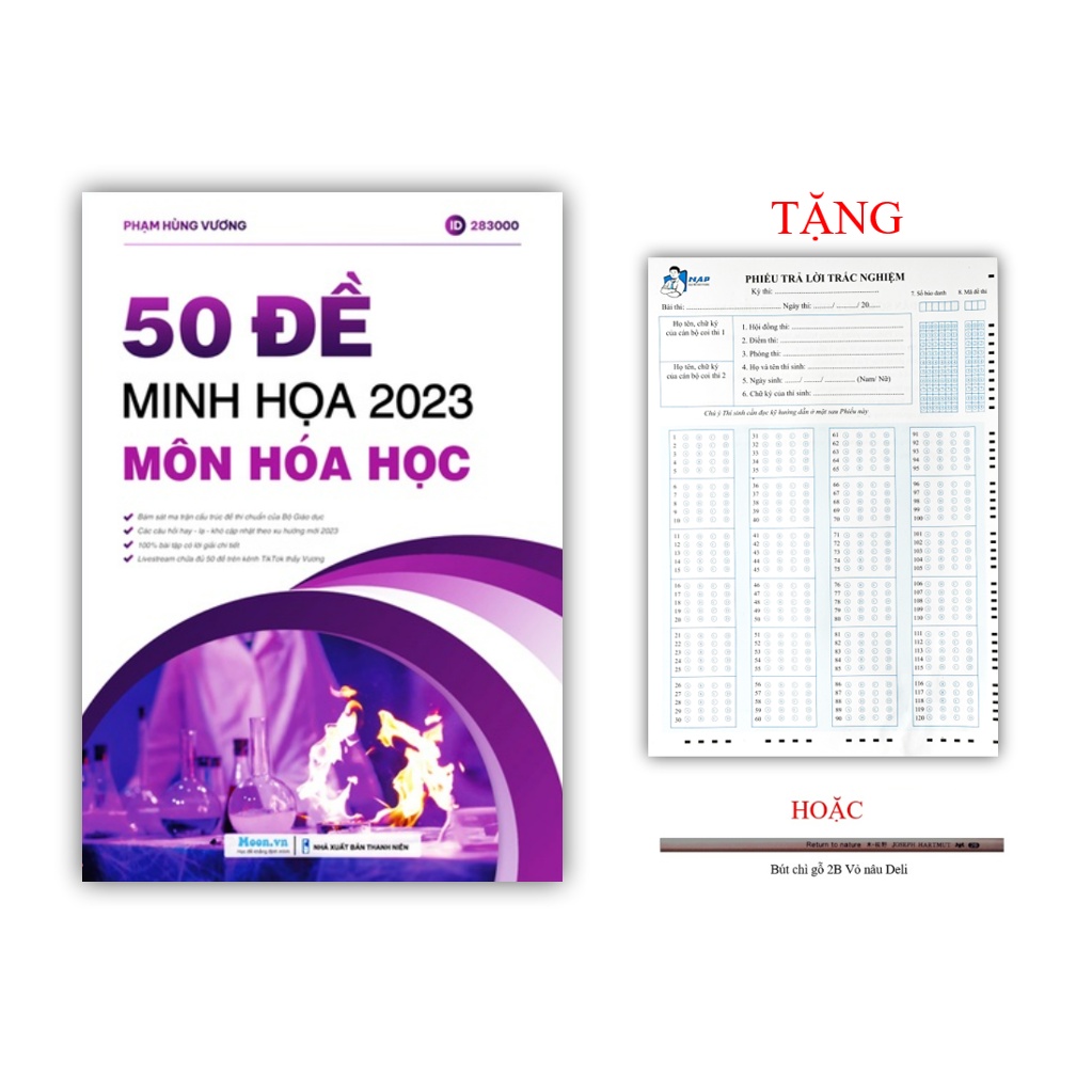 Sách - 50 đề minh họa 2023 môn Hóa học (moon)