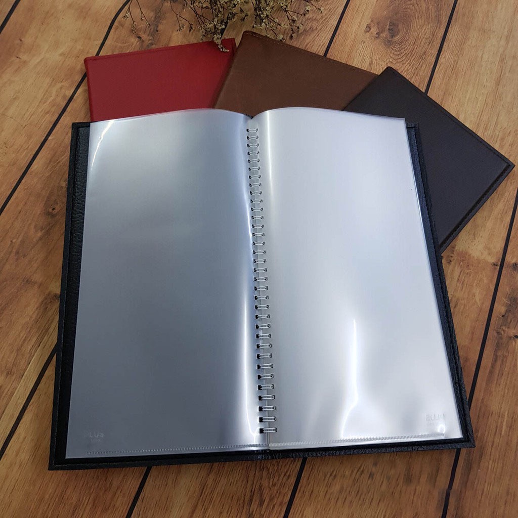 Quyển sổ Menu kích thước 17*31cm bìa da PVC loại 1 cao cấp 10 lá hoặc 20 lá dày - khắc logo lên bìa theo yêu cầu