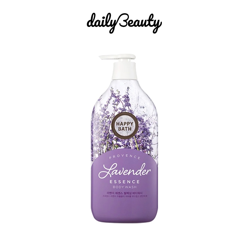 Sữa Tắm Happy Bath Lavender Essence Relaxing Body Wash 900g Daily Beauty Official