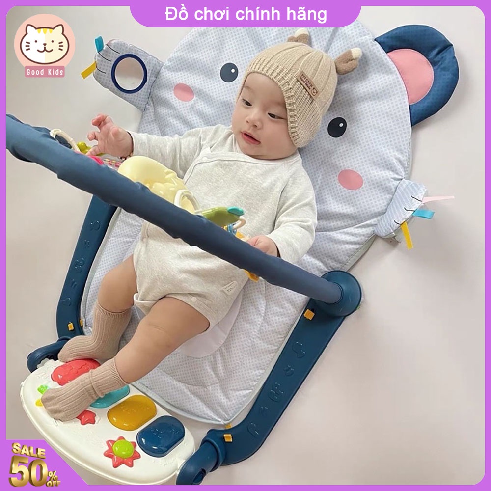 Thảm nằm dành cho bé sơ sinh cao cấp, chân đạp piano giúp bé phát triển thính giác, đệm thoáng khí không toát mồ hôi.