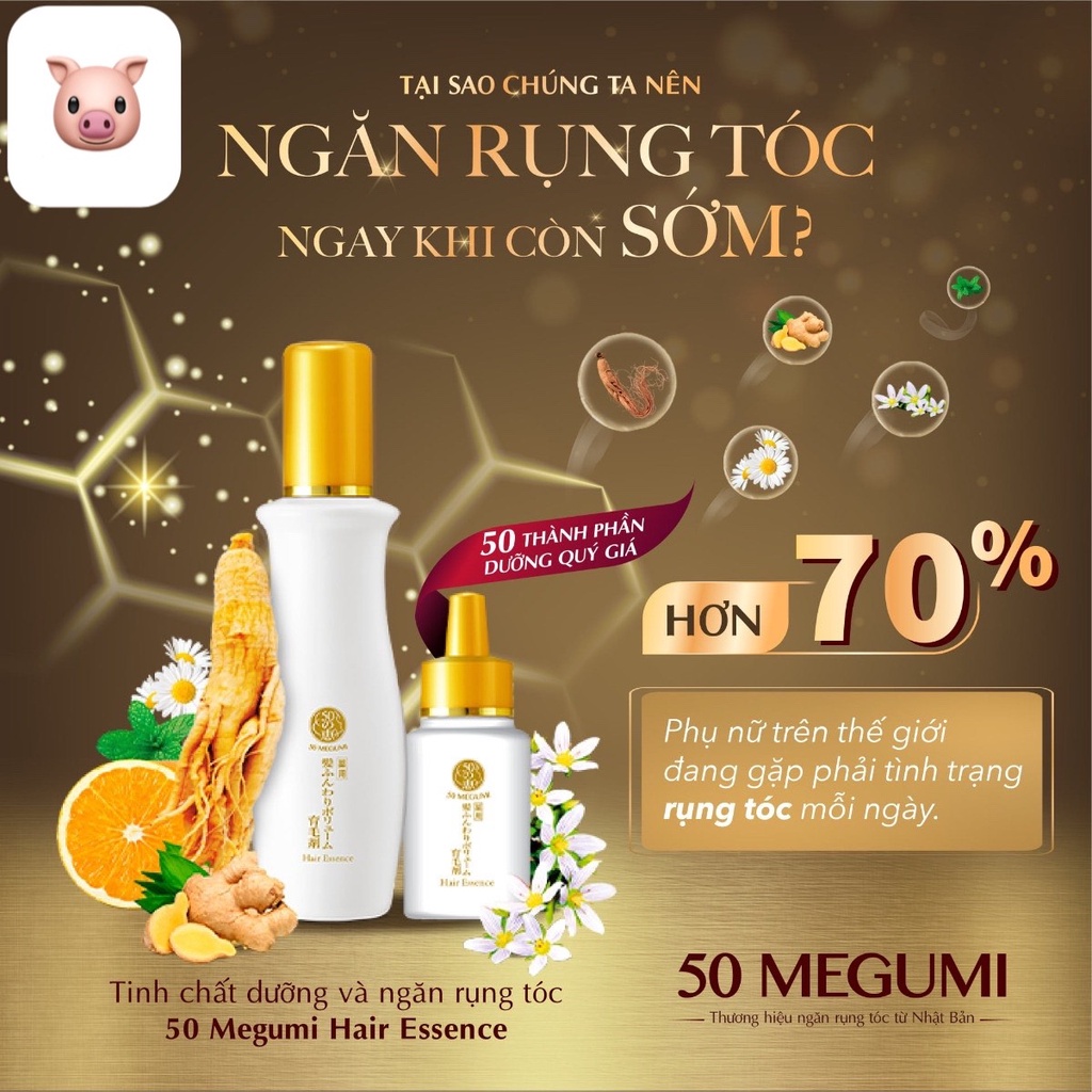 Tinh chất tr! rụng & kích mọc tóc 50 Megumi Hair Essence 120ml (Việt Nam)