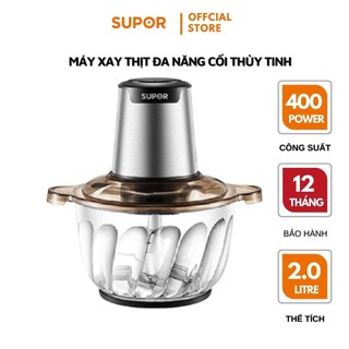 Máy xay thịt đa năng hai tốc độ cối thủy tinh dao inox lập thể Supor JRD01-300 - x