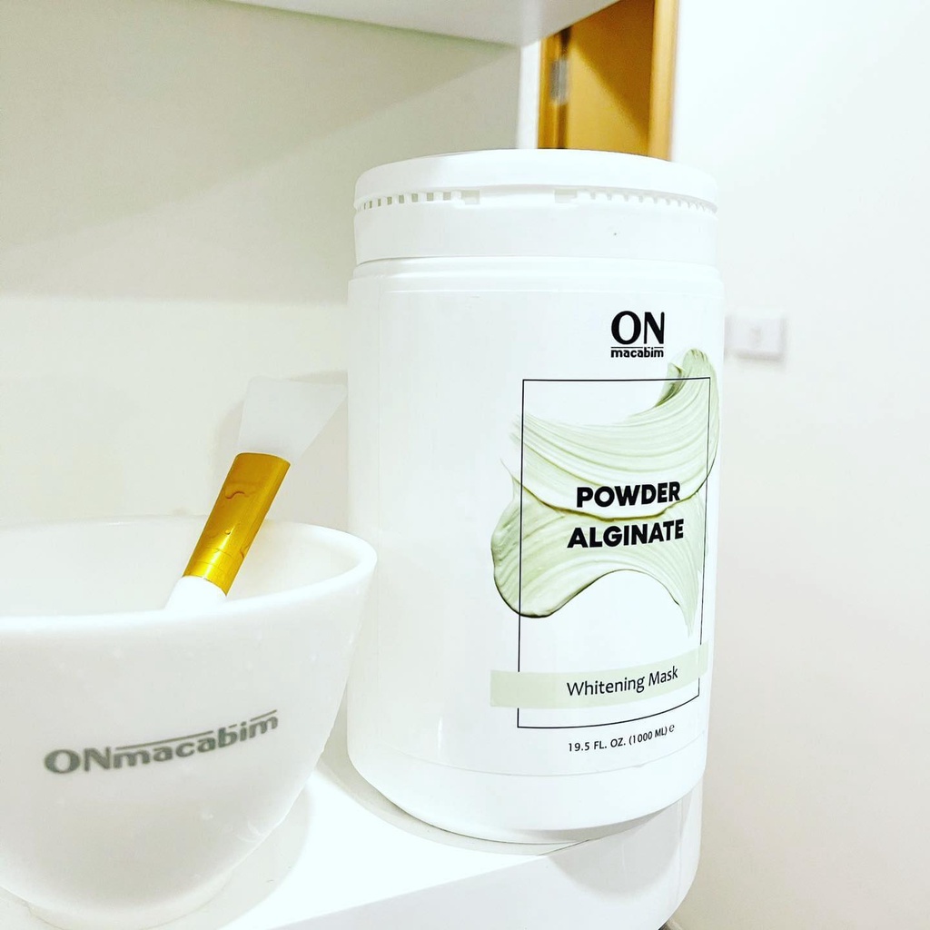 Mặt nạ Onmacabim Alginate Powder Whitening mask - mặt nạ tảo nâu trắng, mịn