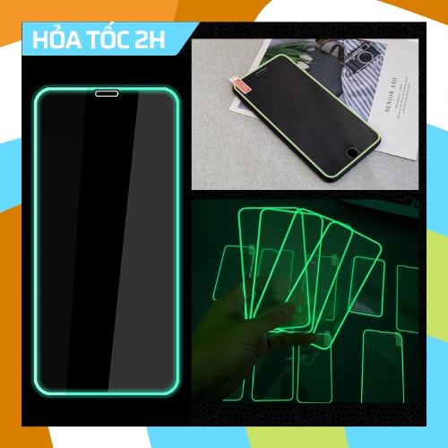 Kính Cường Lực Dạ Quang Cho iPhone 14 12 13 11 Pro XS Max X XR 7 6 6S 8 Plus