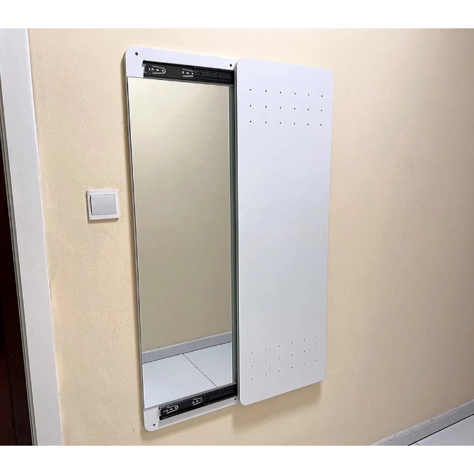 Gương trượt giấu kín kết hợp vách treo đồ G23