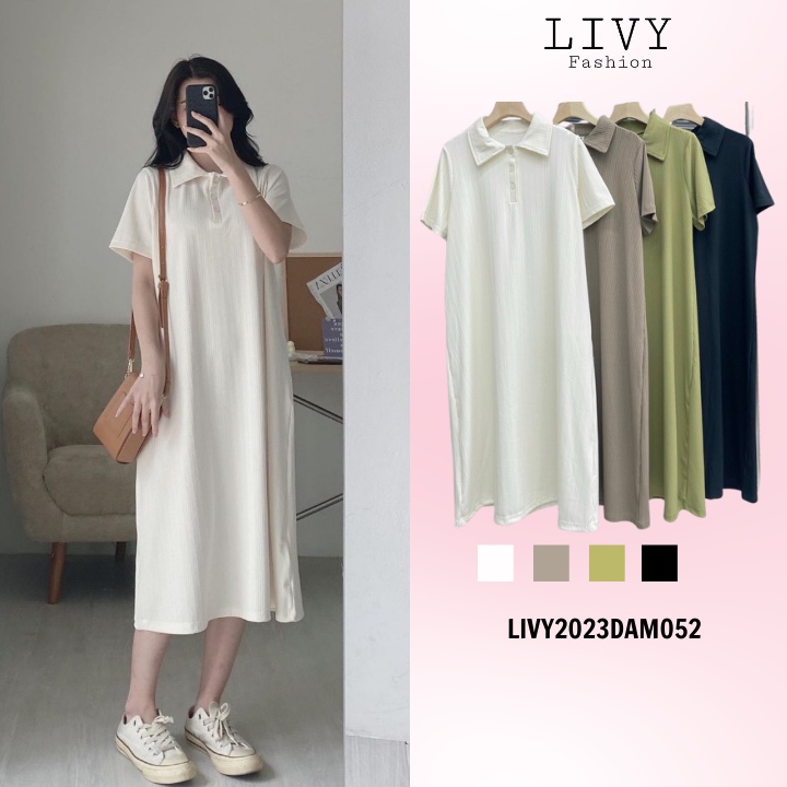 Váy Suông Nữ Cổ Đức Vải Thun Tăm Nhẹ Nhàng Mềm Mát Tôn Dáng Freesize