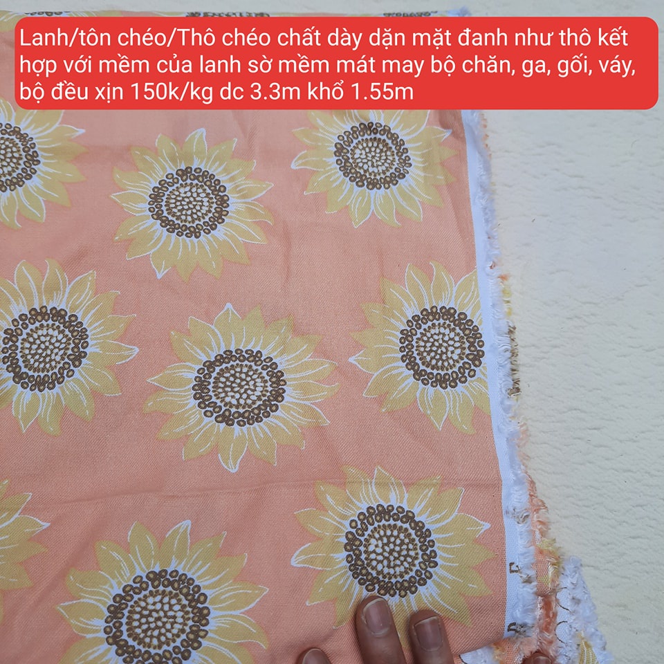 Vải Lanh chéo/Tôn chéo/Thô chéo 75k/0.5kg