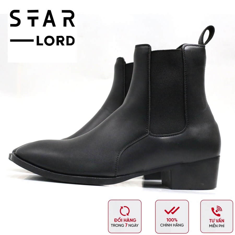 Giày Chelsea boot cổ cao SL1121 đế cao su 5cm StarLord