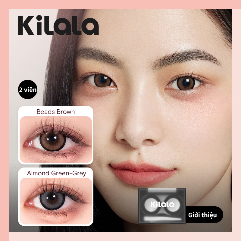 Kilala Kính Áp Tròng lens mắt lens 6 tháng brown/gray mini lens nhỏ mắt lens （0,00 ~ -8,00）lens 14 5mm 2 miếng