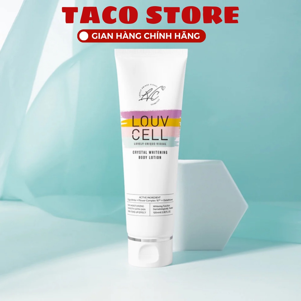 Kem Dưỡng Ẩm Trắng Da Body Louv Cell Crystal Whitening Body Lotion 120ml và 250ml