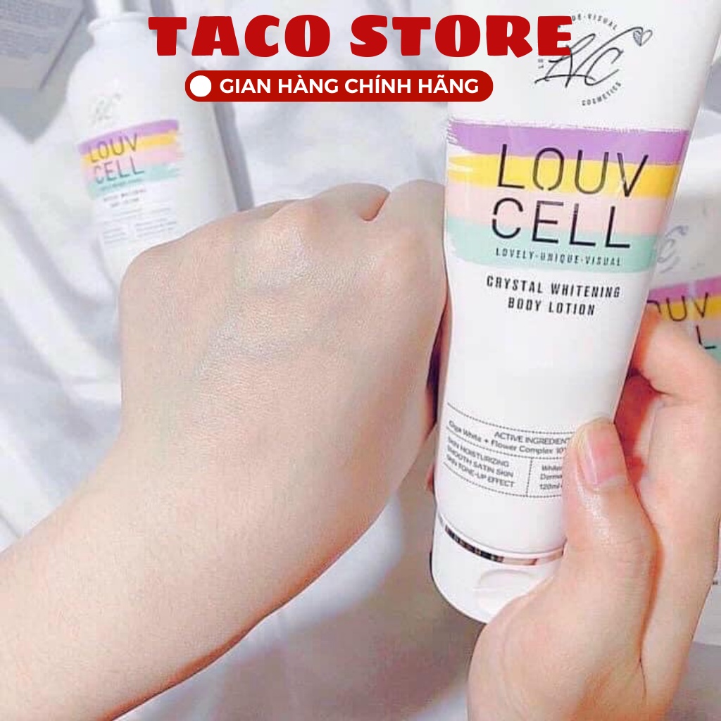 Kem Dưỡng Ẩm Trắng Da Body Louv Cell Crystal Whitening Body Lotion 120ml và 250ml