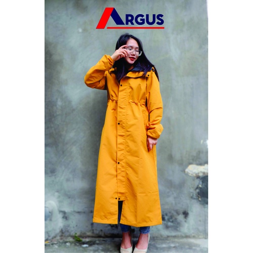 Áo khoác ngoài nữ dáng dài ARGUS màu vàng cam