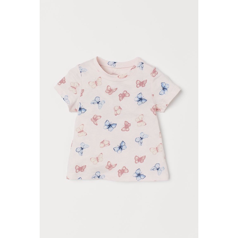 Áo phông hồng butterfly Love 0932174 HM H&M_hàng chính hãng authentic
