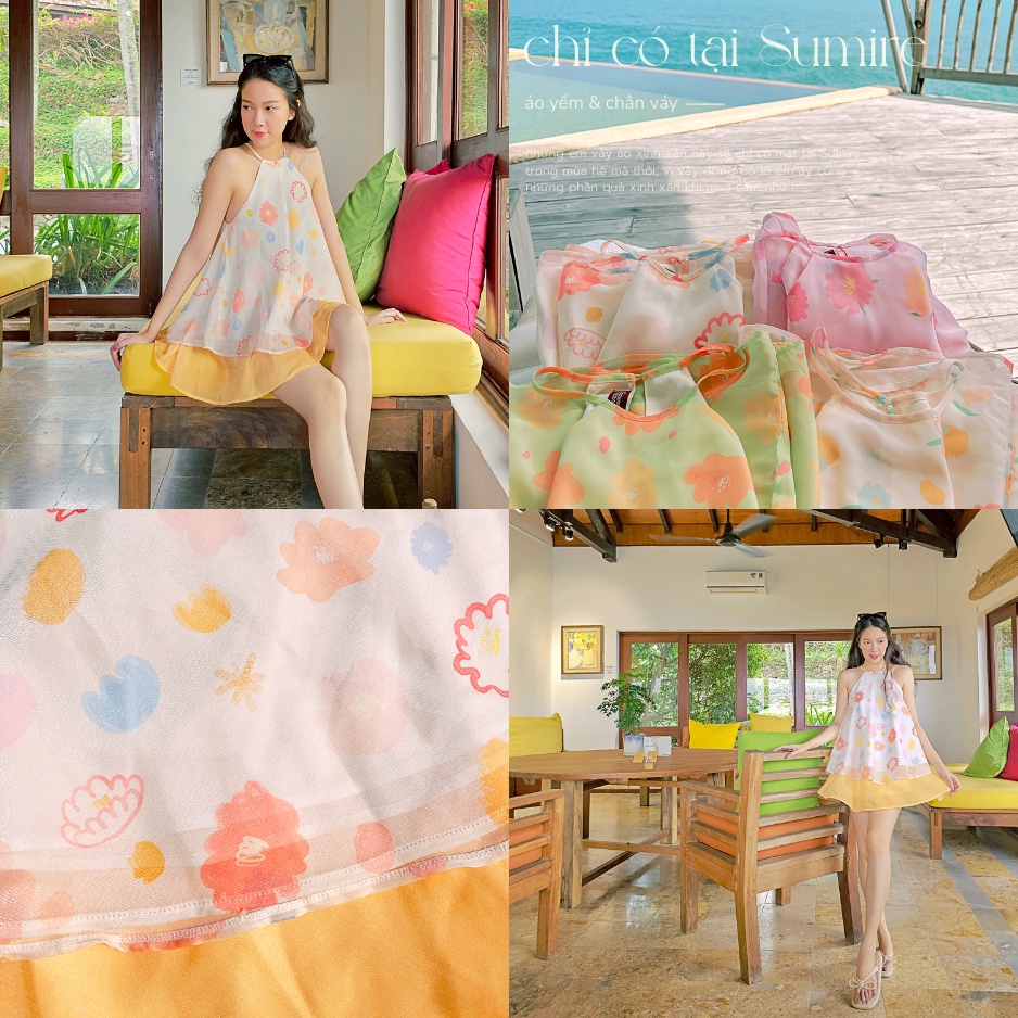 Sumire Store SET Áo yếm và Chân váy Bài ca mùa hè - 04 màu