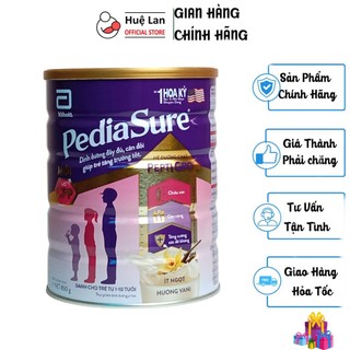 Sữa Bột Abbott PediaSure Ít Ngọt Hương Vani / PediaSure 10+ Hương Vani - Hộp 850g