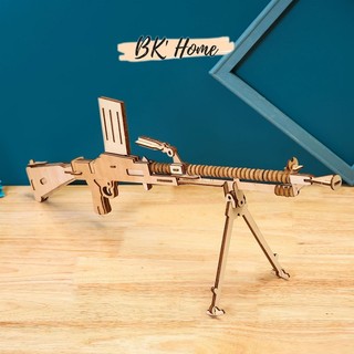 Đồ chơi gỗ lắp ráp 3D Birkeetoys Light machine gun